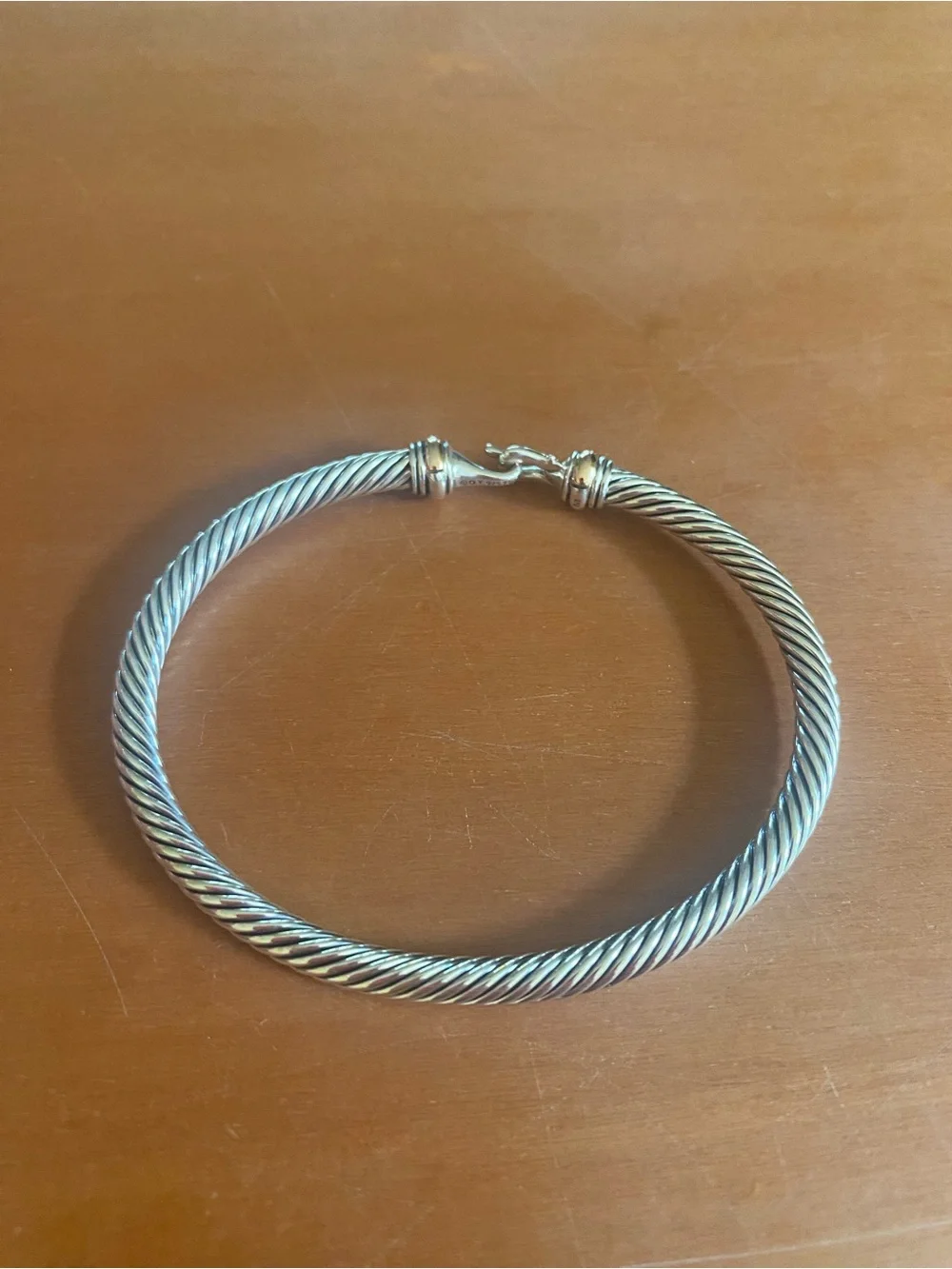 David Yurman buckle classic cable bracelet. Size medium.